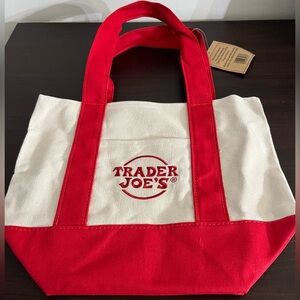 Trader Joe’s limited edition mini tote bags brand new red 1 available